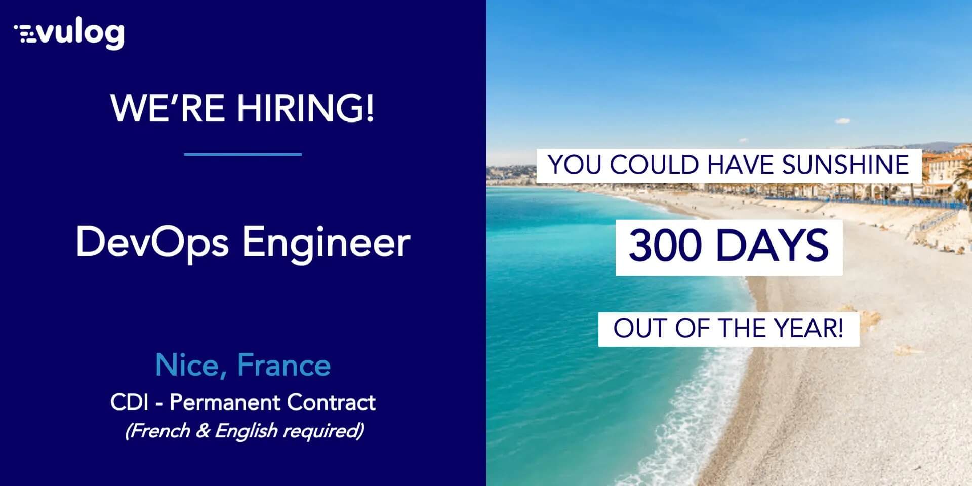 Vulog hiring DevOps Engineer in Nice
