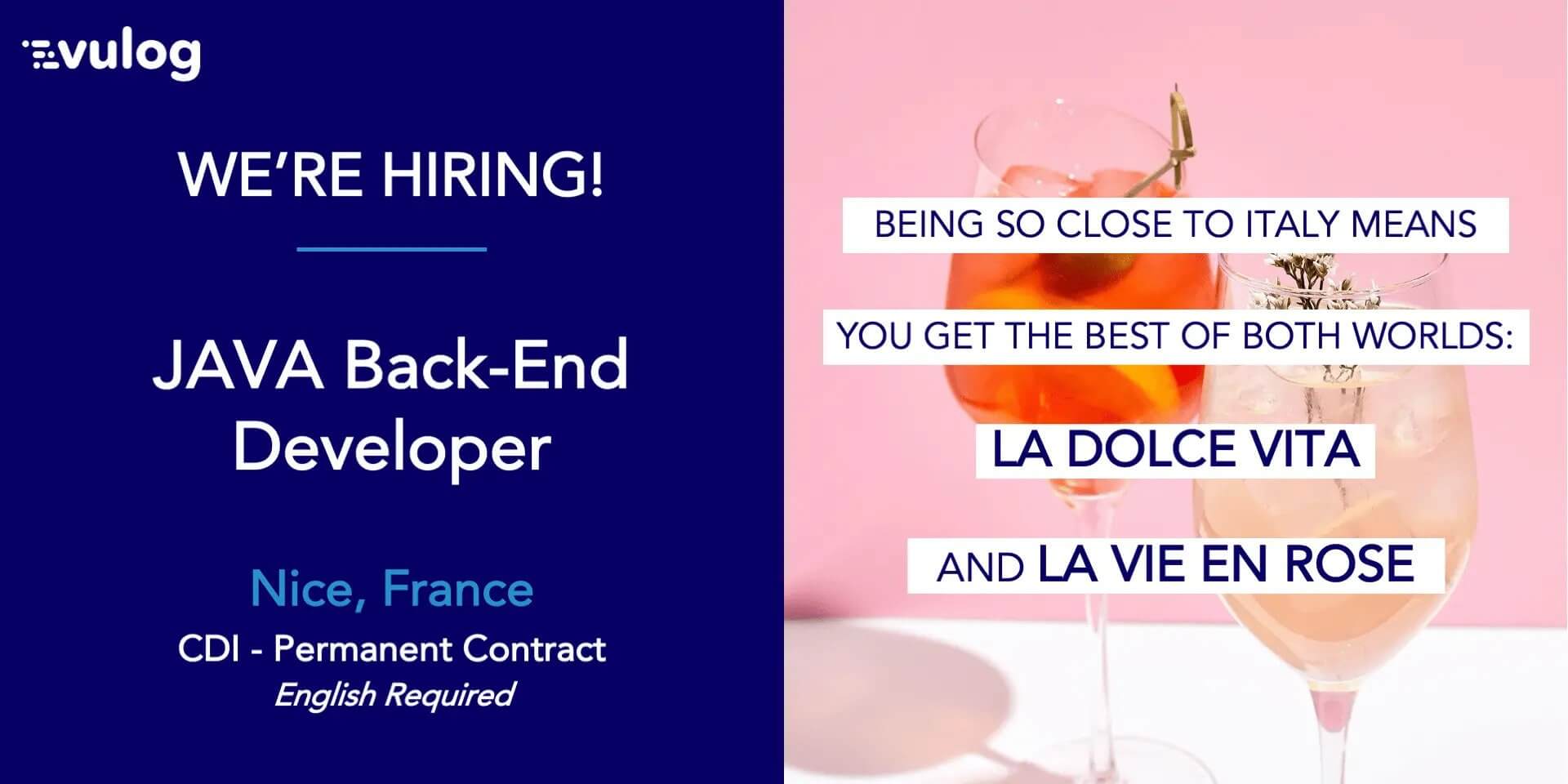 Vulog hiring JAVA Back-End Developer in Nice